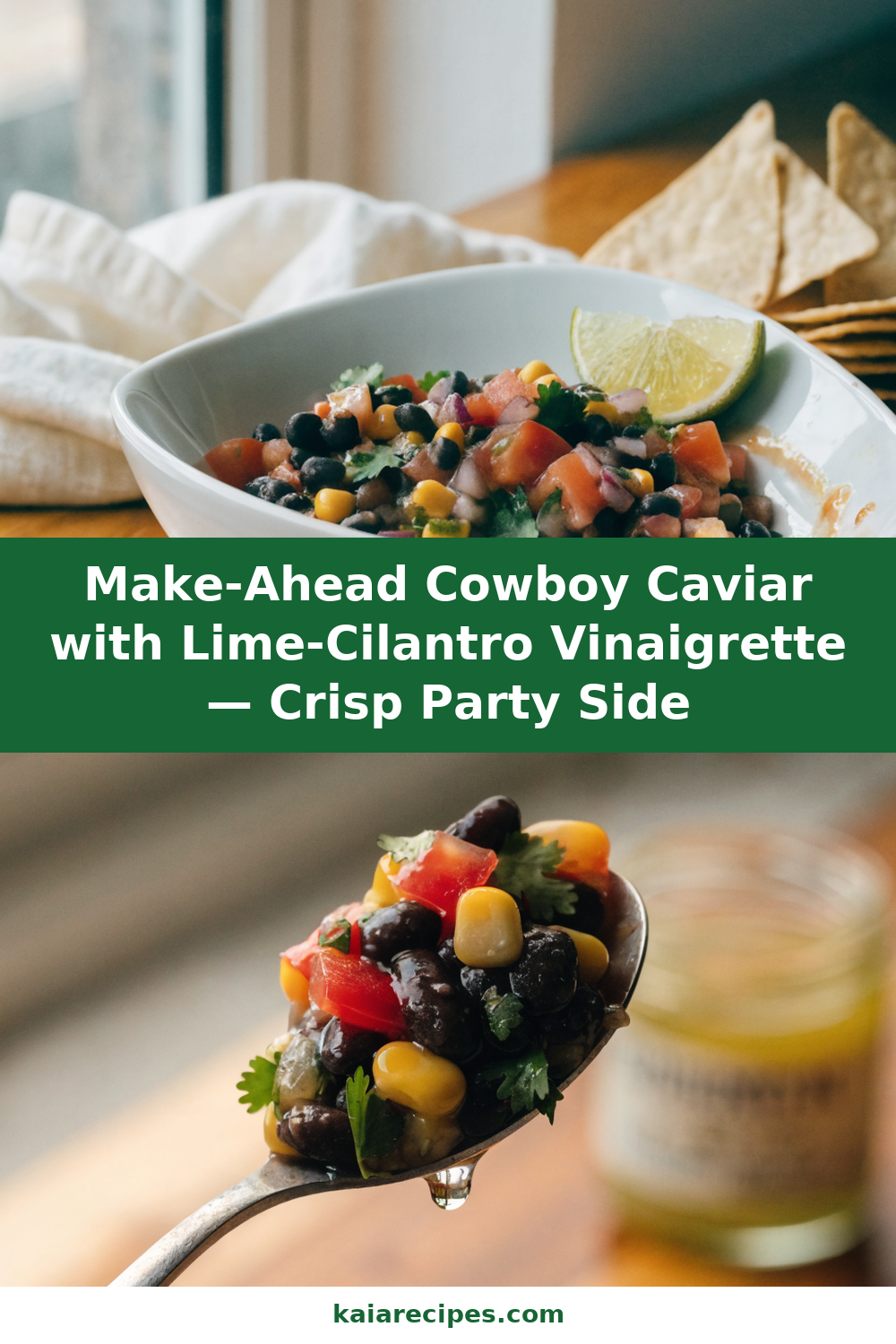 Crisp Cowboy Caviar with Lime-Cilantro Vinaigrette