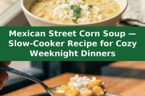 Mexican Street Corn Soup — Slow-Cooker Recipe for Cozy Weeknight Dinners Pinterest recipe pin