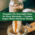 Pumpkin Pie Overnight Oats for Busy Mornings — Creamy Vegan Make-Ahead Jar Recipe Pinterest recipe pin