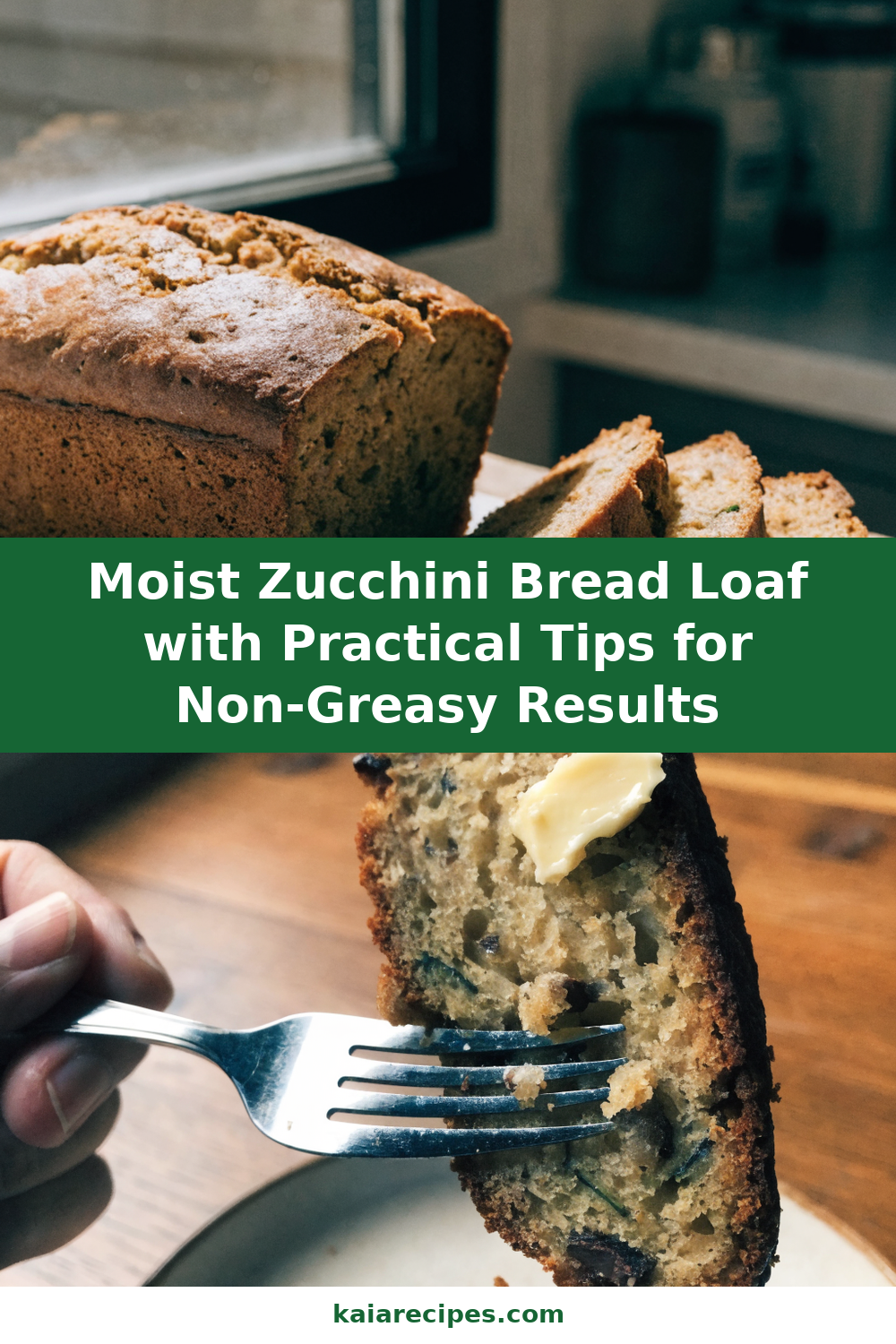 Moist Zucchini Bread Loaf with Practical Tips for Non-Greasy Results Pinterest recipe pin